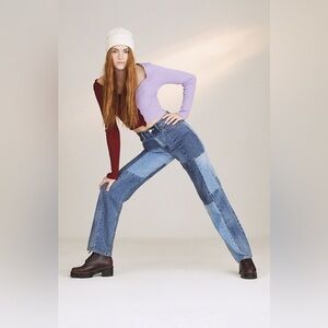 Pacsun 90s Boyfriend Jeans in Patchwork